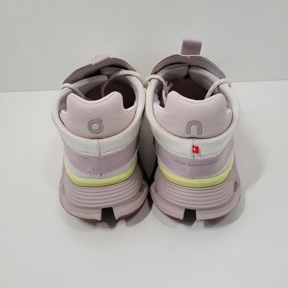 ON Cloud Cloudnova White Lavender Purple Running Sneaker Shoes Women's Size 10 - Picture 5 of 6